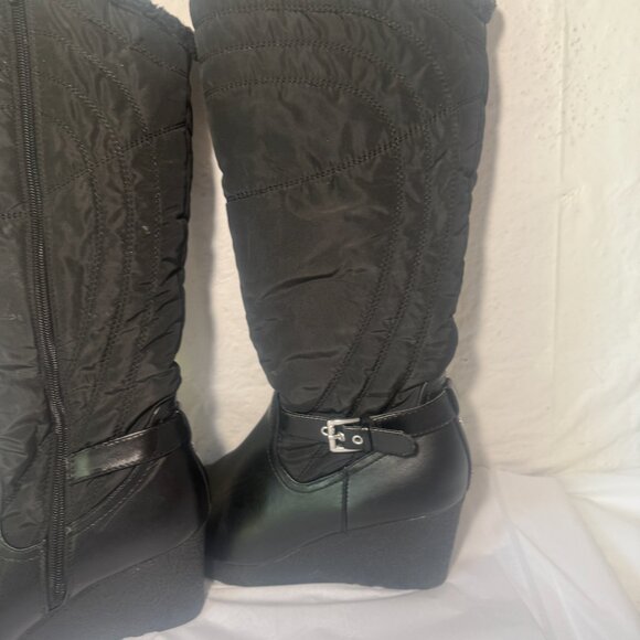 Unisa Hailee Wedge Black Tall Boots size 8.5 - Picture 10 of 12